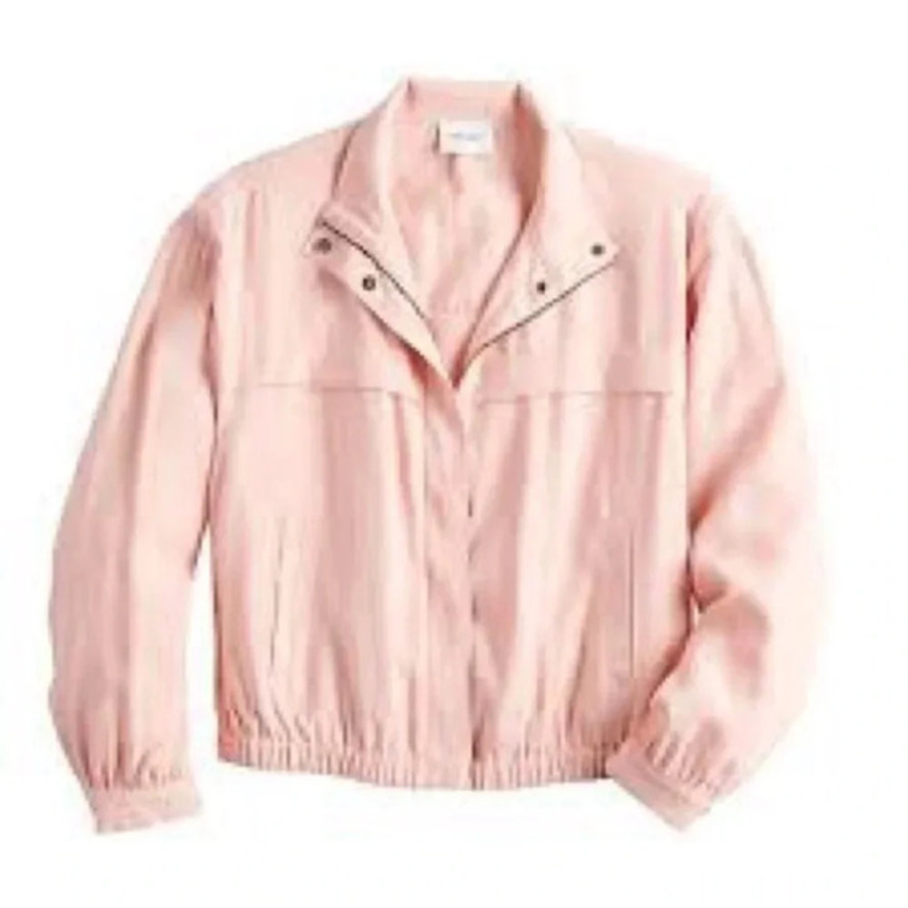 NWT Nine West Size XL Light Pink Women's Zip-Front Jacket
